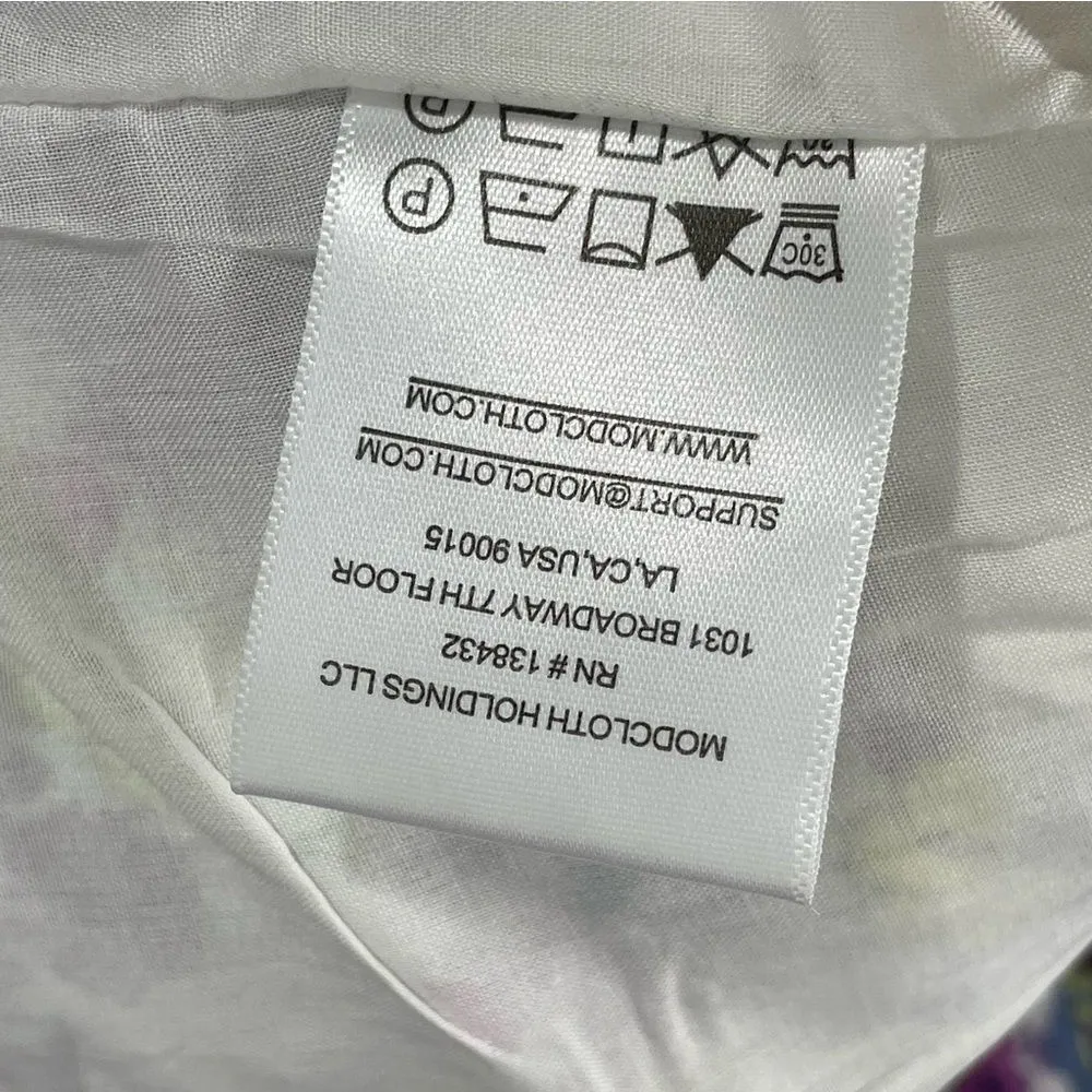 NWT‎ ModCloth Ruffling For Flowers V-Neck Ditzy Floral Print Midi Dress Size 2 - Image 9