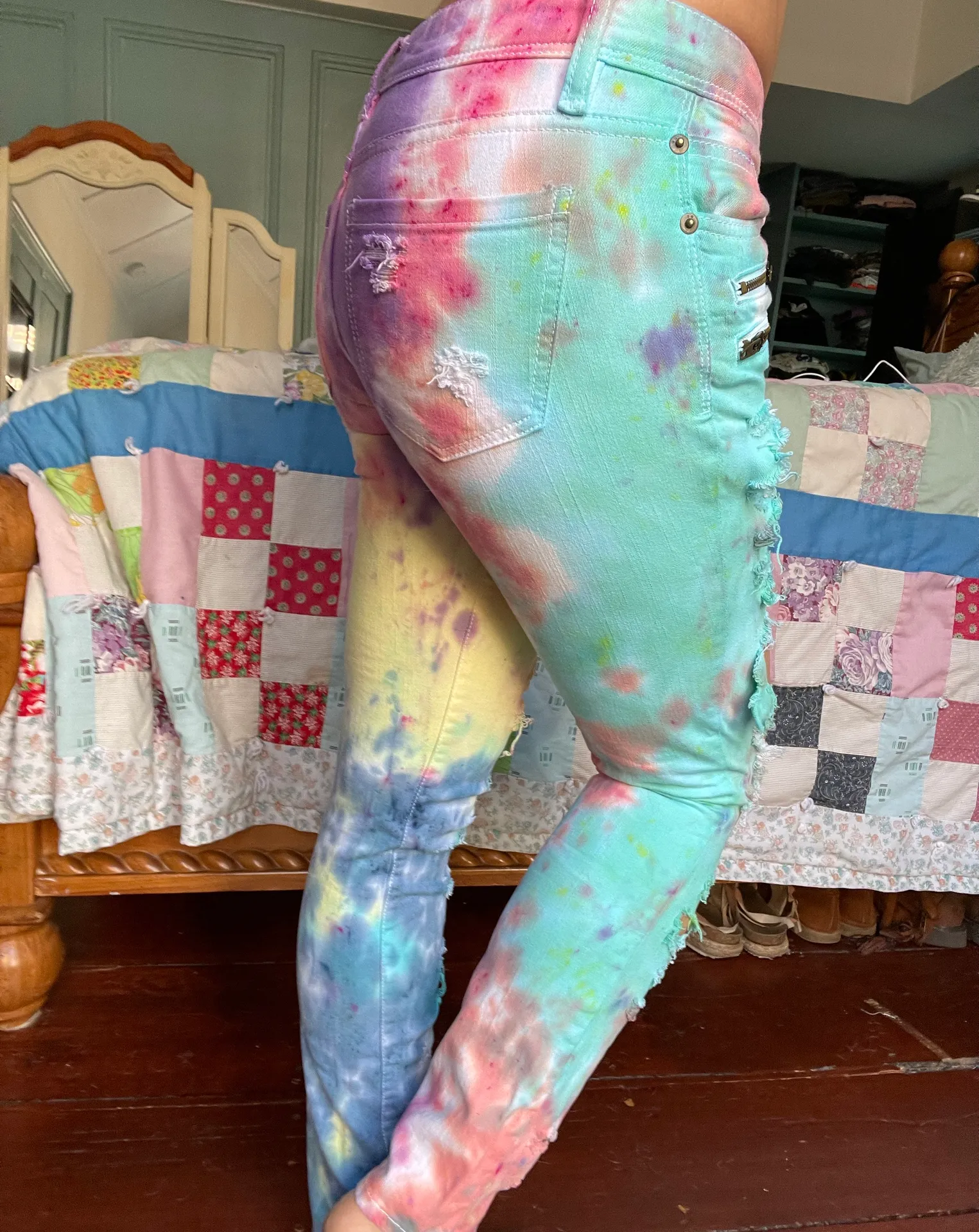 Tie Dye Jeans Size 24 - Image 2