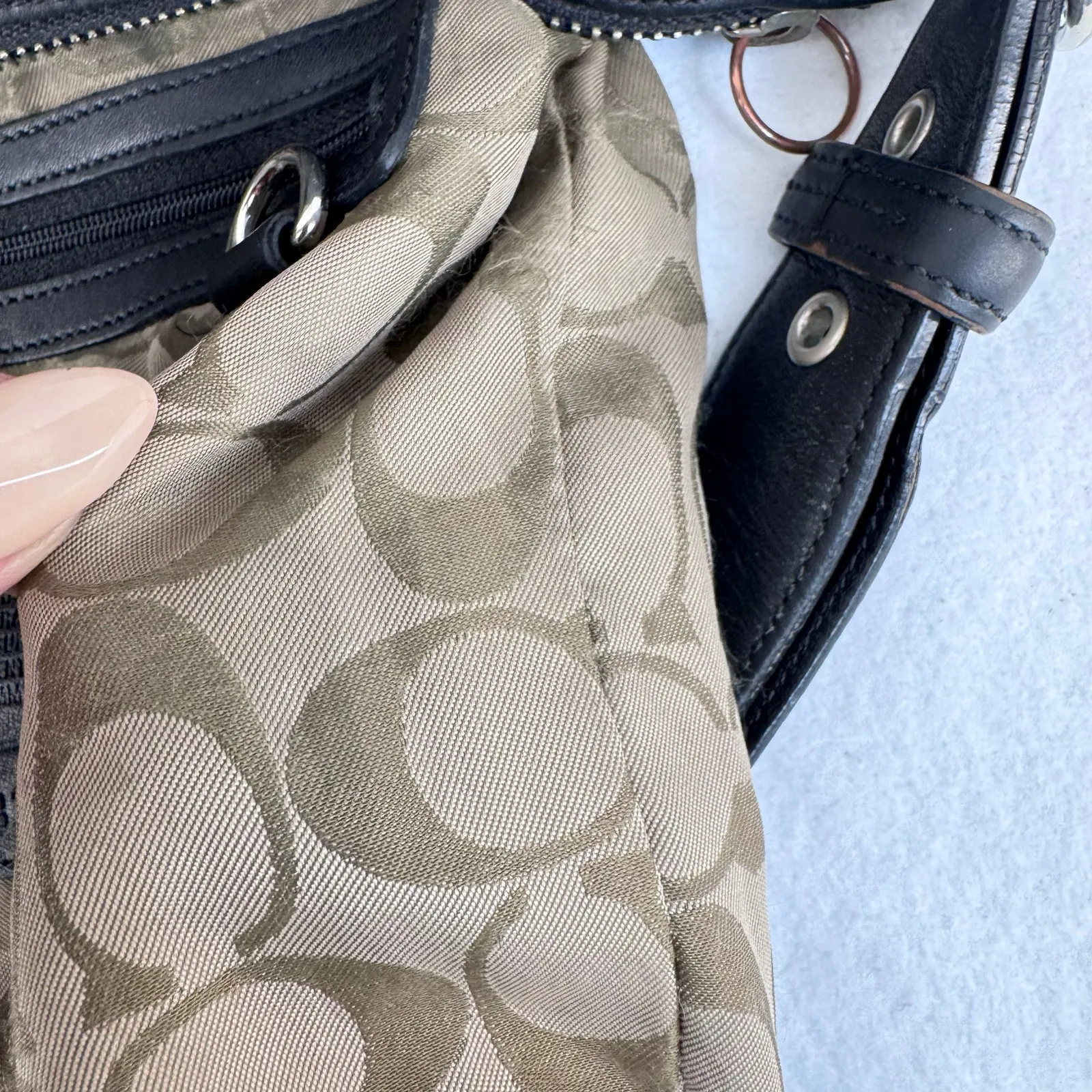 Coach Legacy Slim Duffle 9326 Black Leather Crossbody Shoulder Bag Vintage Y2K - Image 12