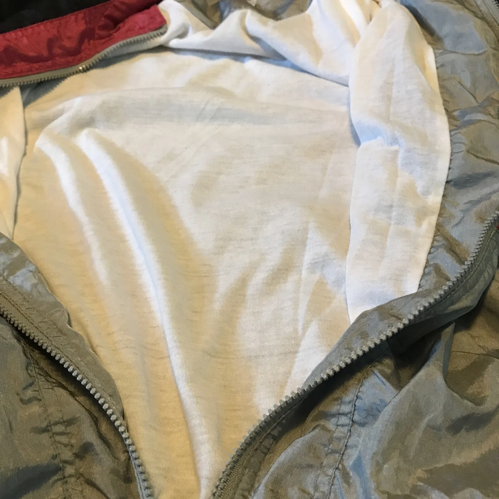 lavon sportswear Vintage Running Jacket Silver Gray Medium Nylon - Image 8