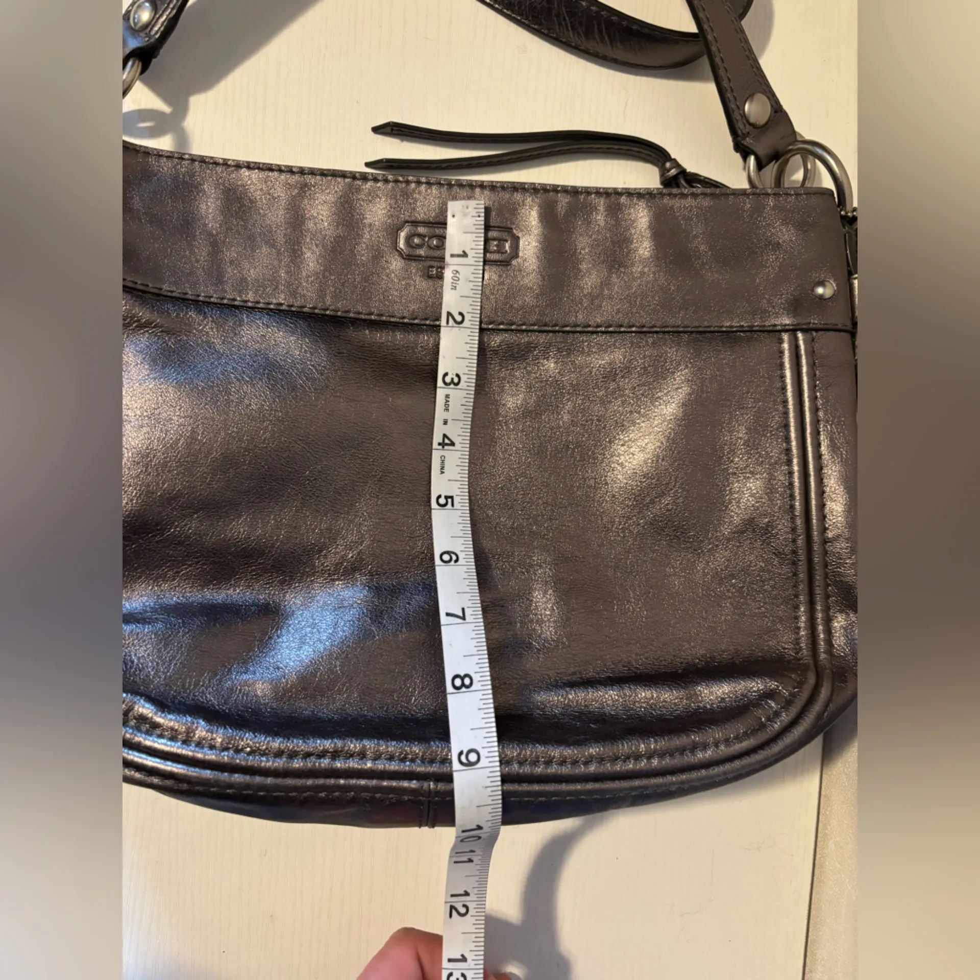 Coach Legacy West Zoe Hobo Bag EUC Bronze - Image 9