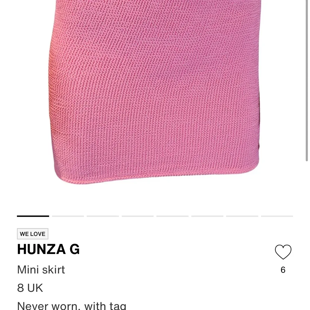 Hunza G Women’s Crinkle Swim Mini Skirt in Bubblegum Pink Size undefined - Image 5