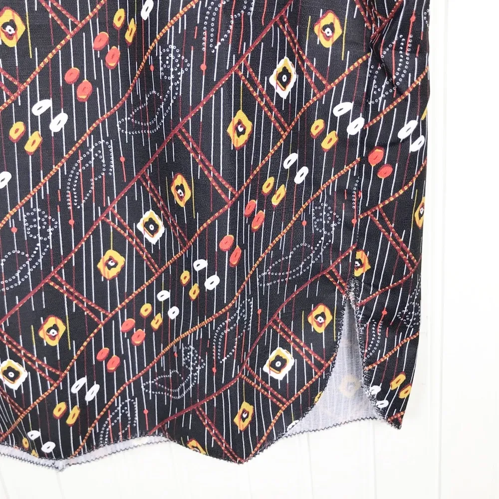 mo:vint Short Sleeve Tribal Pattern Blouse Top - Image 6