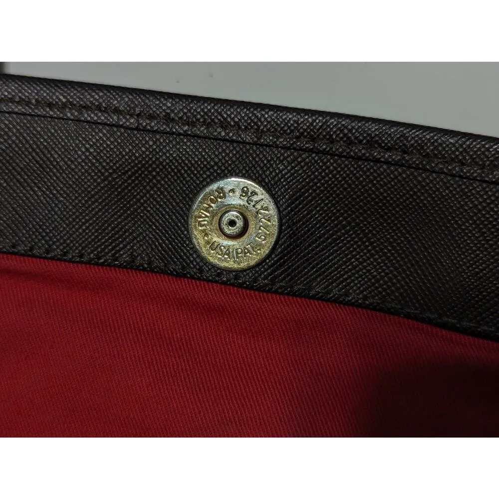 Dooney and Bourse Giraffe Print Tote Bag June Monza Coated Canvas Shoulder Purse - Image 5