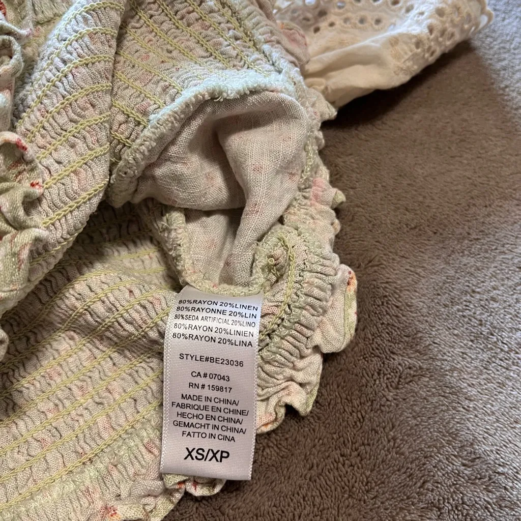 ALTAR’D STATE Ruched Eyelet Ruffle Fairy Core Crop Shirt Tank Top Sz XS EUC - Image 5