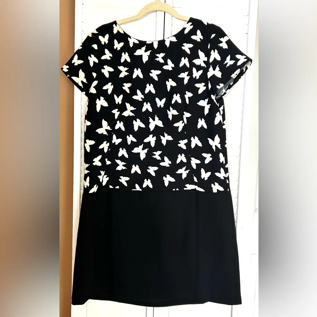 Ann Taylor LOFT womens size 12 butterfly kiss short sleeve dress - Image 3