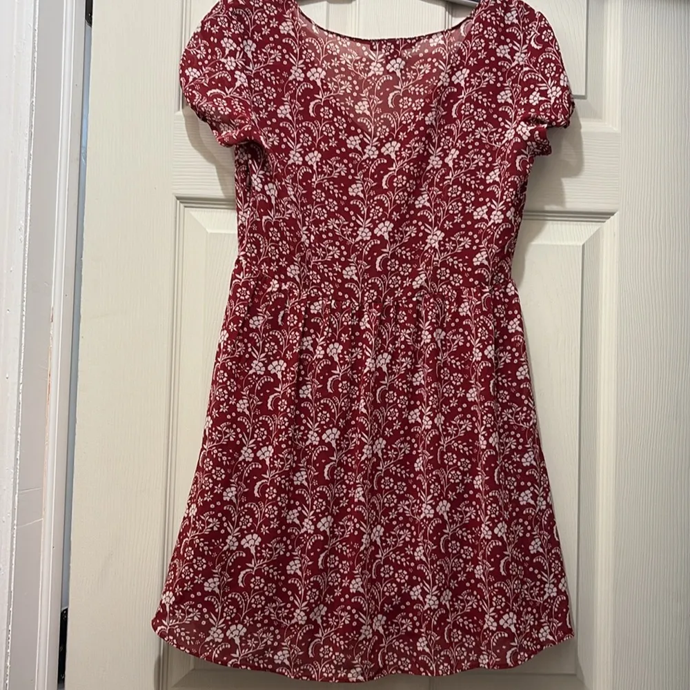 Forever 21  Red Mini Sundress with Flutter Sleeves - Image 5