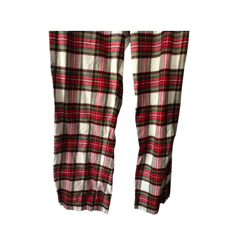 Hanna Andersson Red Plaid Flannel Pajama Pants Size Large - Image 4