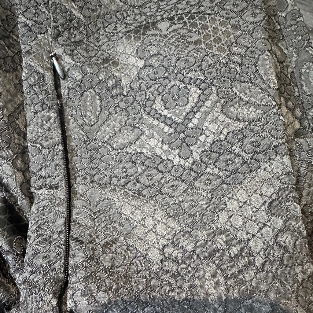 Dolce & Gabbana Jacquard Textured High-Waist Floral Embroidery Black Glam‎ 40/8 - Image 8