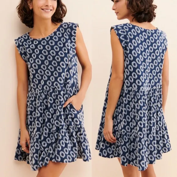 Anthropologie Maeve Lisanne Textured Babydoll Dress - Image 2