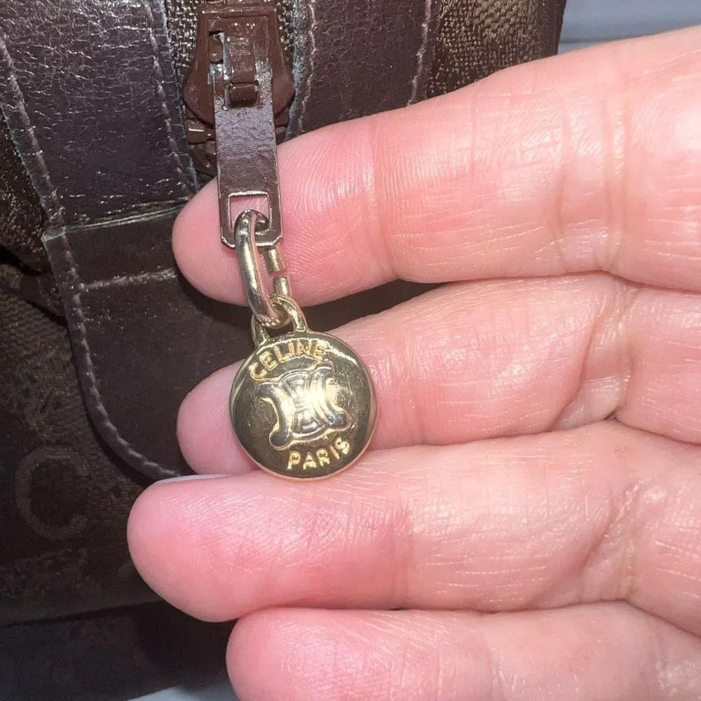 Celine Macadam Brown canvas And Leather Boston Bag - Image 9