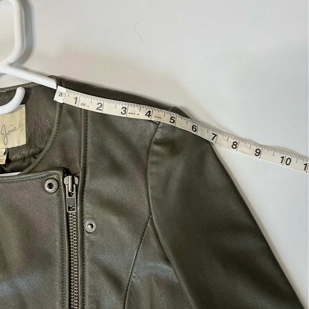 Joie Forest Green Leolani Leather Moto Jacket - Image 15