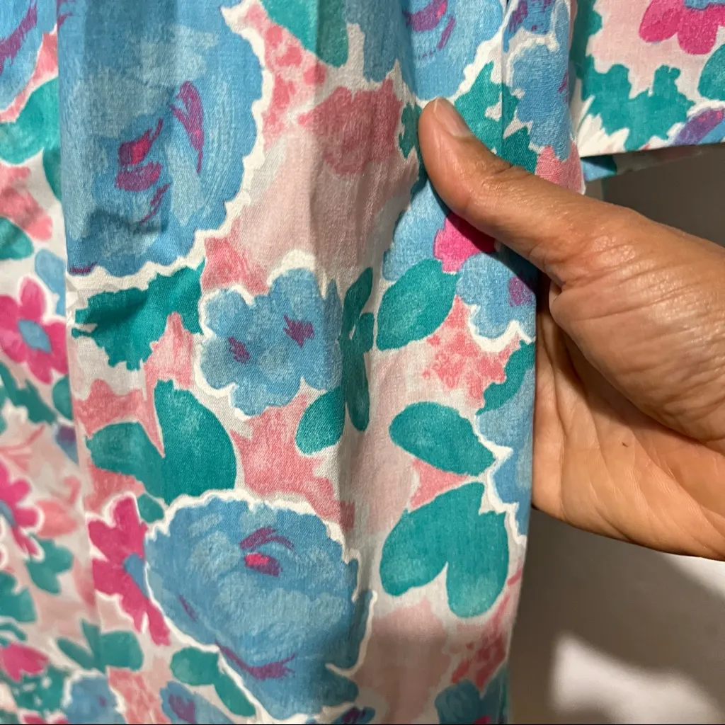 Vintage shirt dress i.magnin vintage 60s 70s MODELS COAT box:009: Blue Size L - Image 5