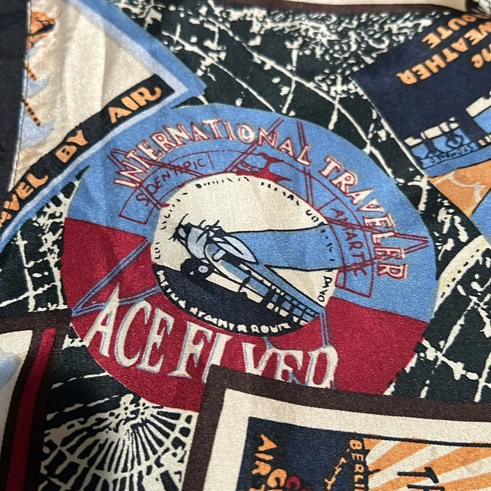 EVC Lavon Vintage Silk Women’s Travel Aviation theme Jacket SP - Image 4