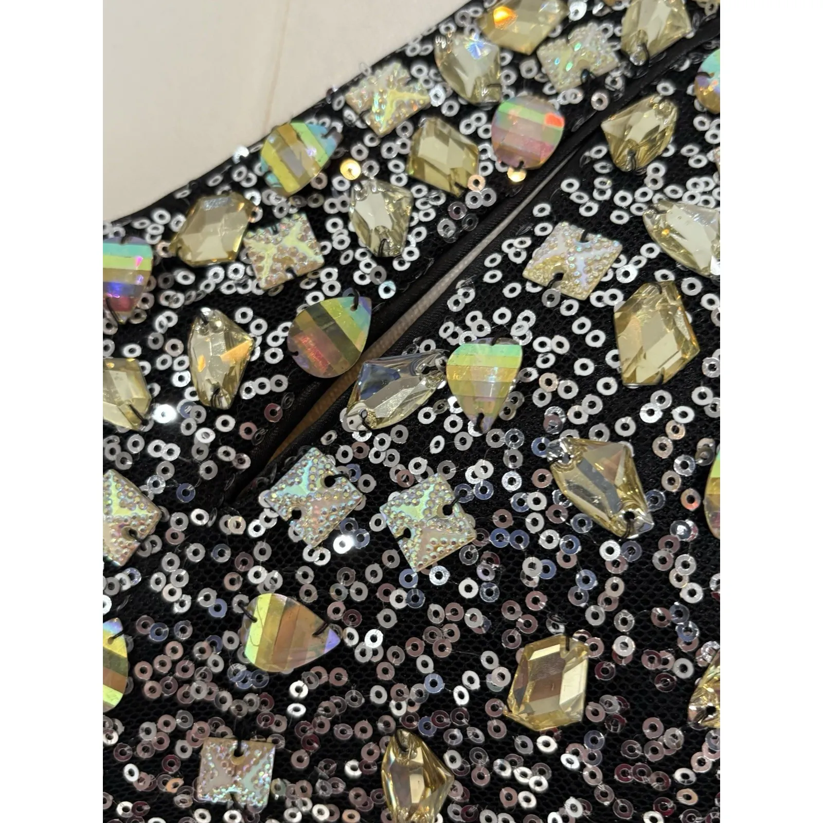 Dave And Johnny Sequin One Shoulder Dress Juniors 9/10 Black Blue Cocktail Party - Image 6