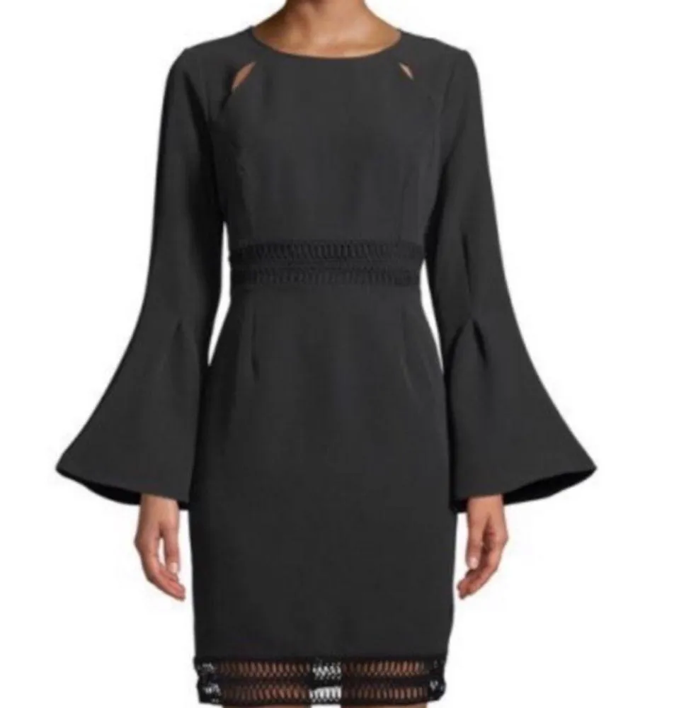 Catherine Malandrino Ursa Open Stitch Bell Sleeve Dress Women’s Size 2 NWT - Image 4