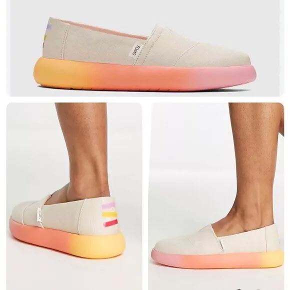 TOMS NATURAL, OMBRE CHUNKY SOLE SLIP ONS - Image 2