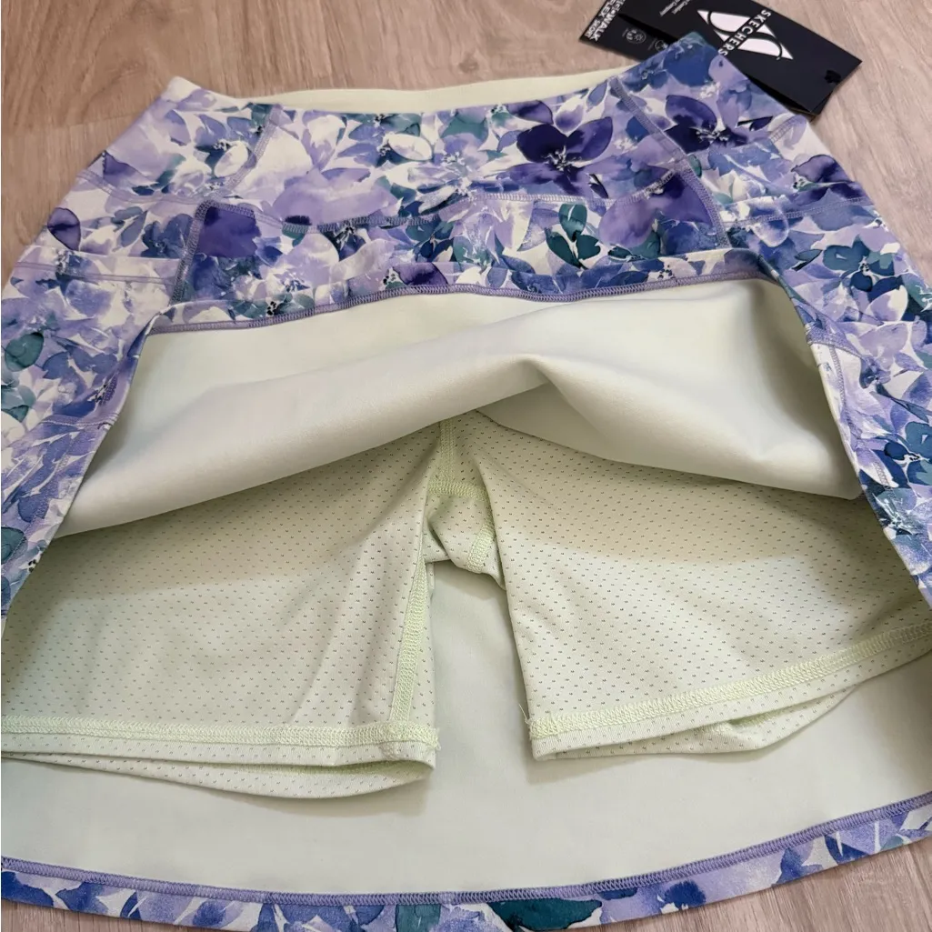 NWT Skechers Womens Go Walk High Waisted Pickleball Skort | Blue Floral | Small - Image 8