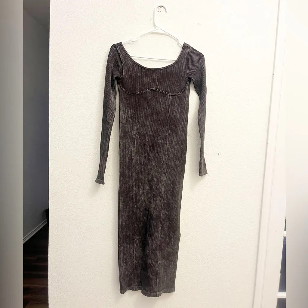 BDG Kallie Acid Wash‎ Ribbed Sweater Dress Small Midi - Image 3