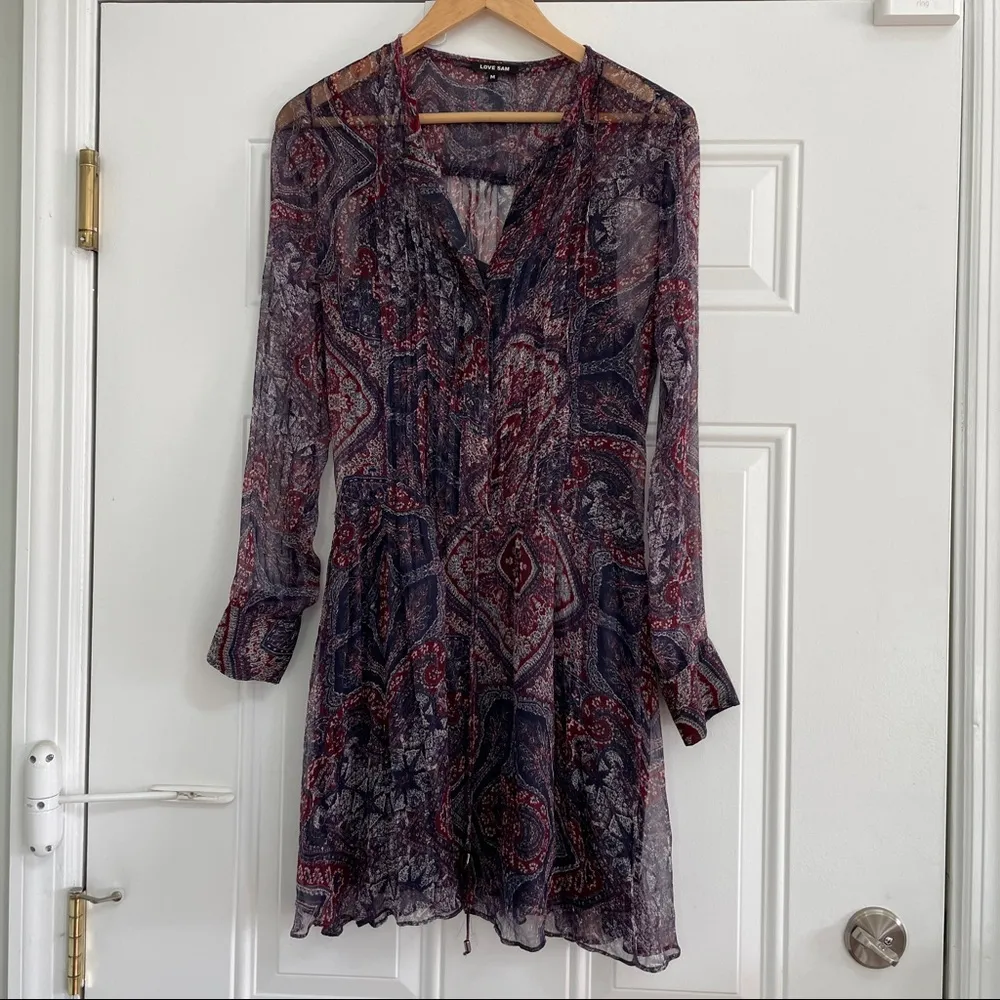 Love Sam Paisley Long Sleeve Mini Dress - Image 20