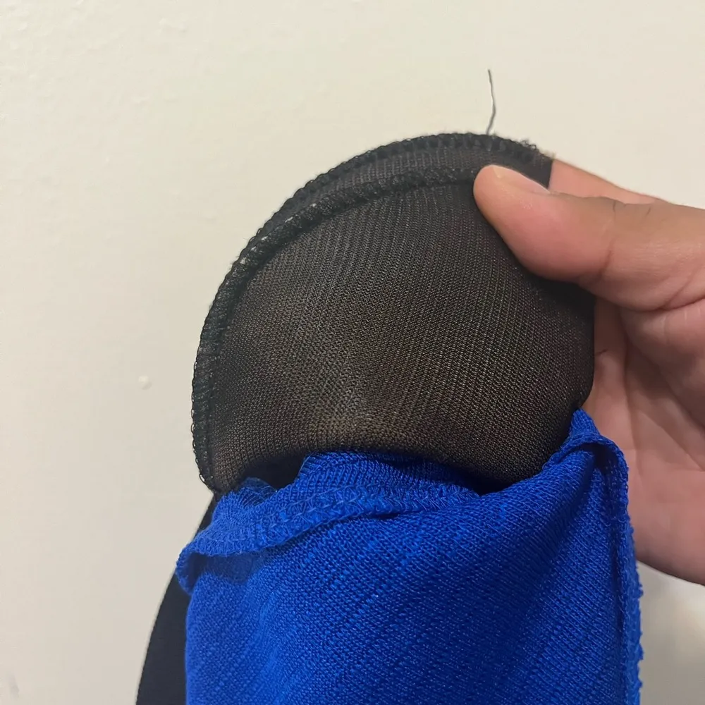 Exclusively Misook Royal Blue Rib Knit Zip Up Cardigan with Black Trim - Image 10