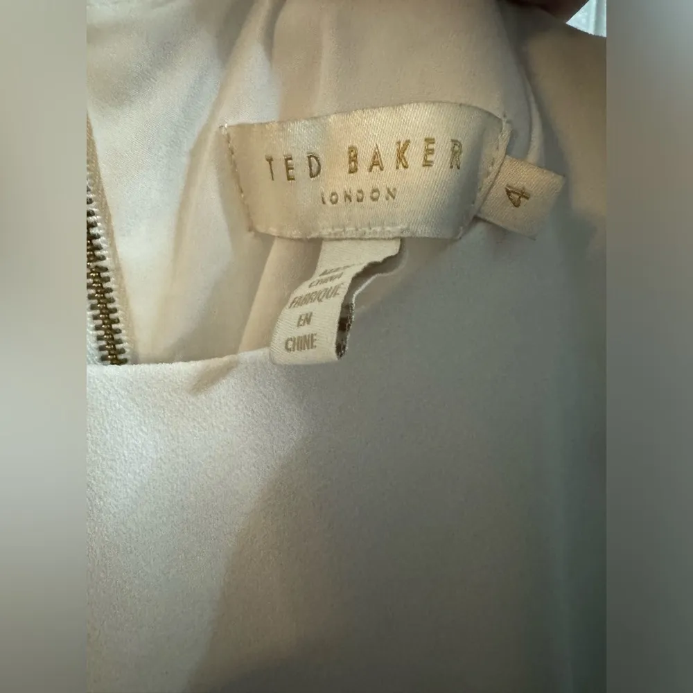 Ted Baker London White Careo Cold Shoulder Top w/ Back Zip - Image 6