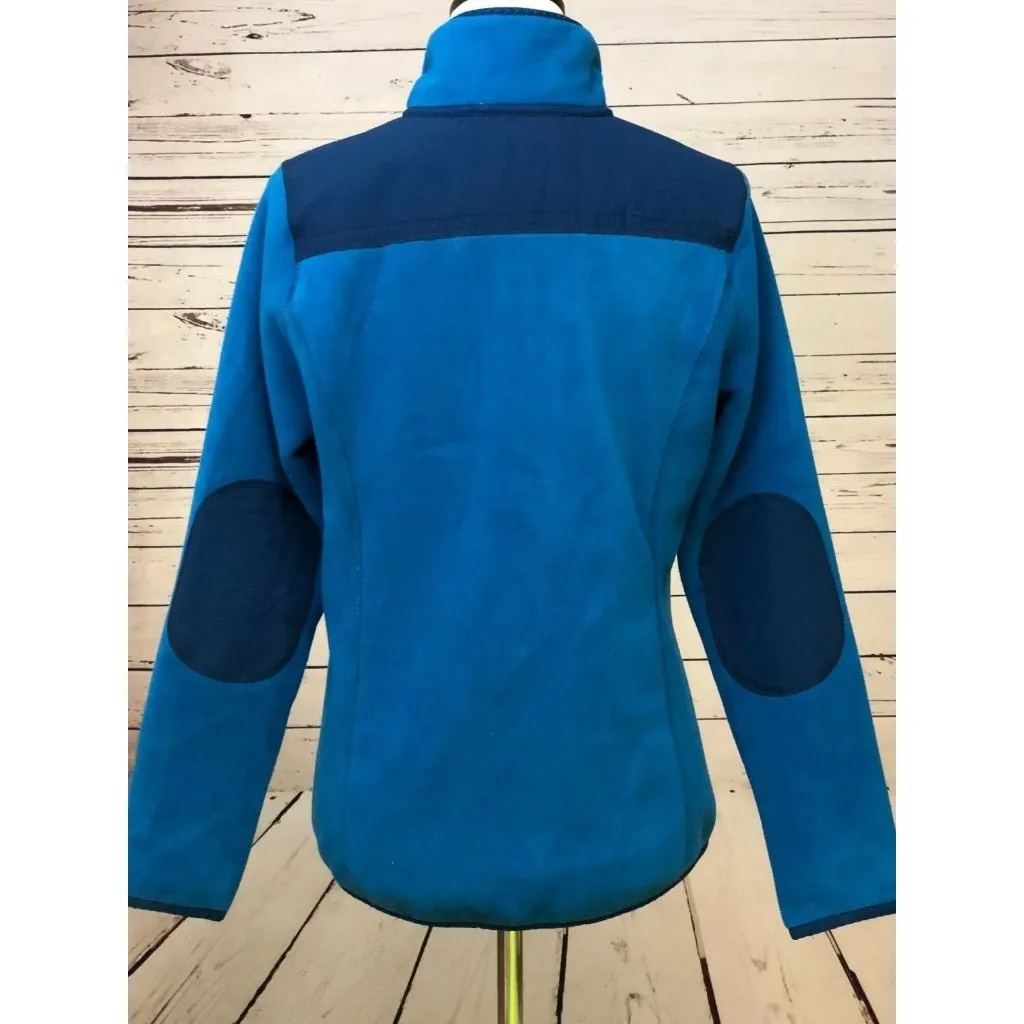 Green Tea Small  Fleece Jacket  Full Zip Coat Blue‎ Anthropologie Womens Aqua - Image 4
