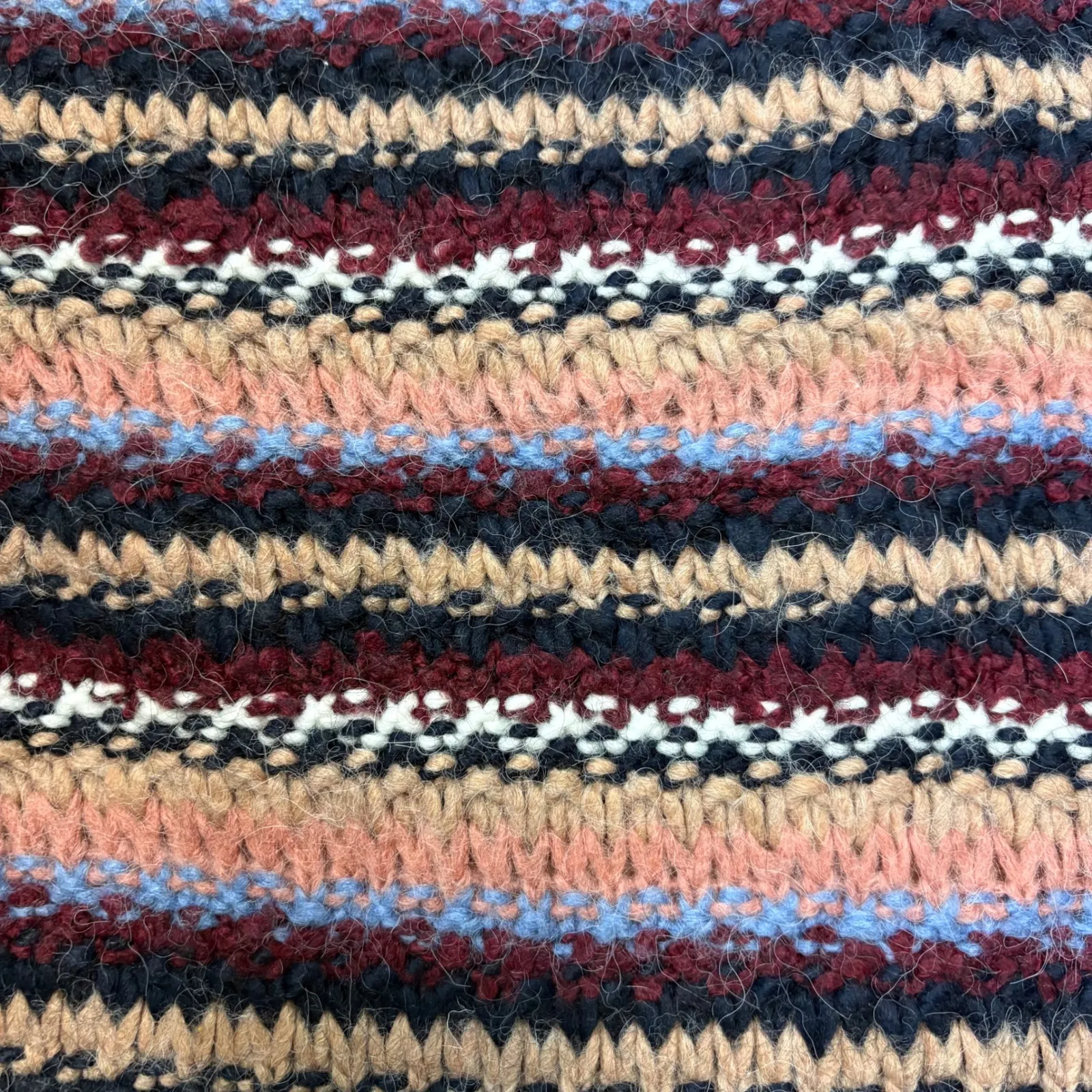 Elsamanda Made in Italy Wool Alpaca Blend Striped Knit Sweater Women's M Pink Size M - Image 7