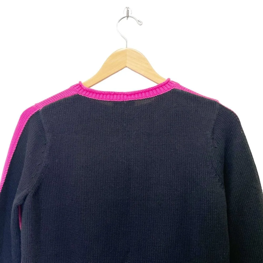 WORTH New York Colorblock Sweater Hot Pink & Black Pullover Size P Petite Small - Image 6
