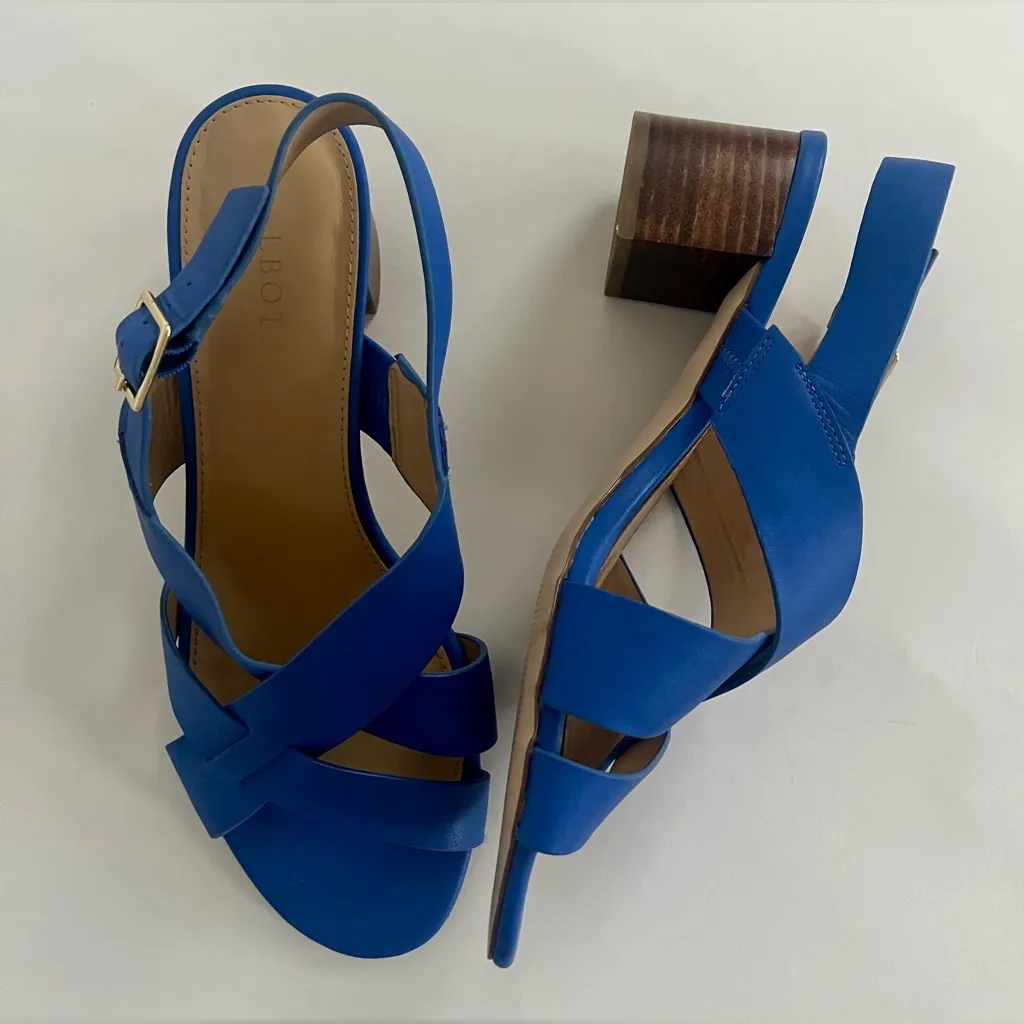 Talbots Plum Blue Women's Block-heeled Sandals Size 9.5 - Image 8