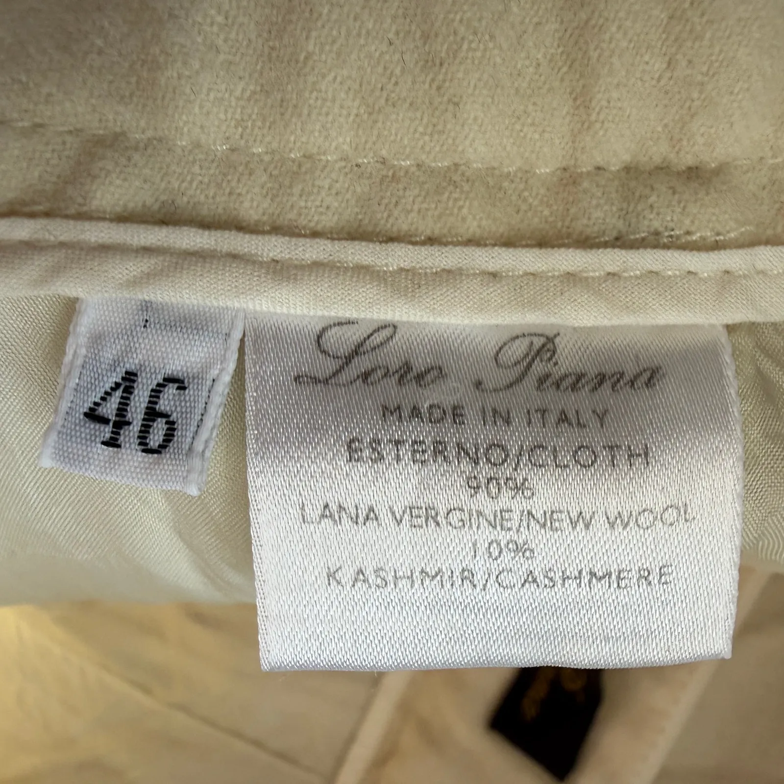 Loro Piana Women's Sz 10 Wool Cashmere Trouser Pants Butter Yellow Cream IT 46 - Image 7