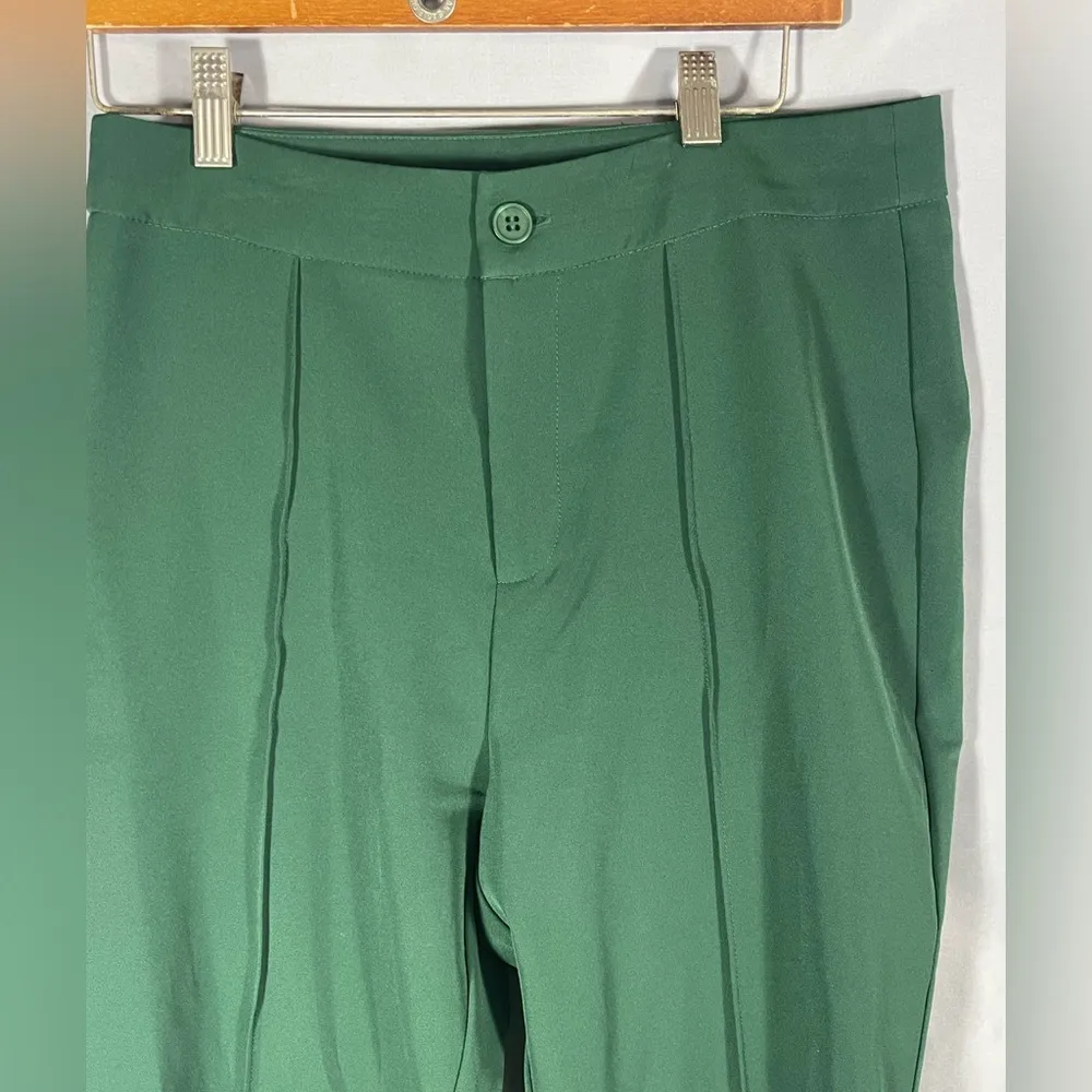 Sincerely Jules Women’s Juniors Bootcut Hippie Flare Kelly Green Pants Sz L NWOT - Image 3
