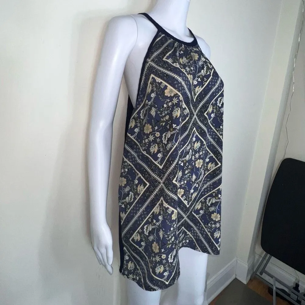 Haptics Hatch Floral High Neck Tank Top Blue Size 1X - Image 2