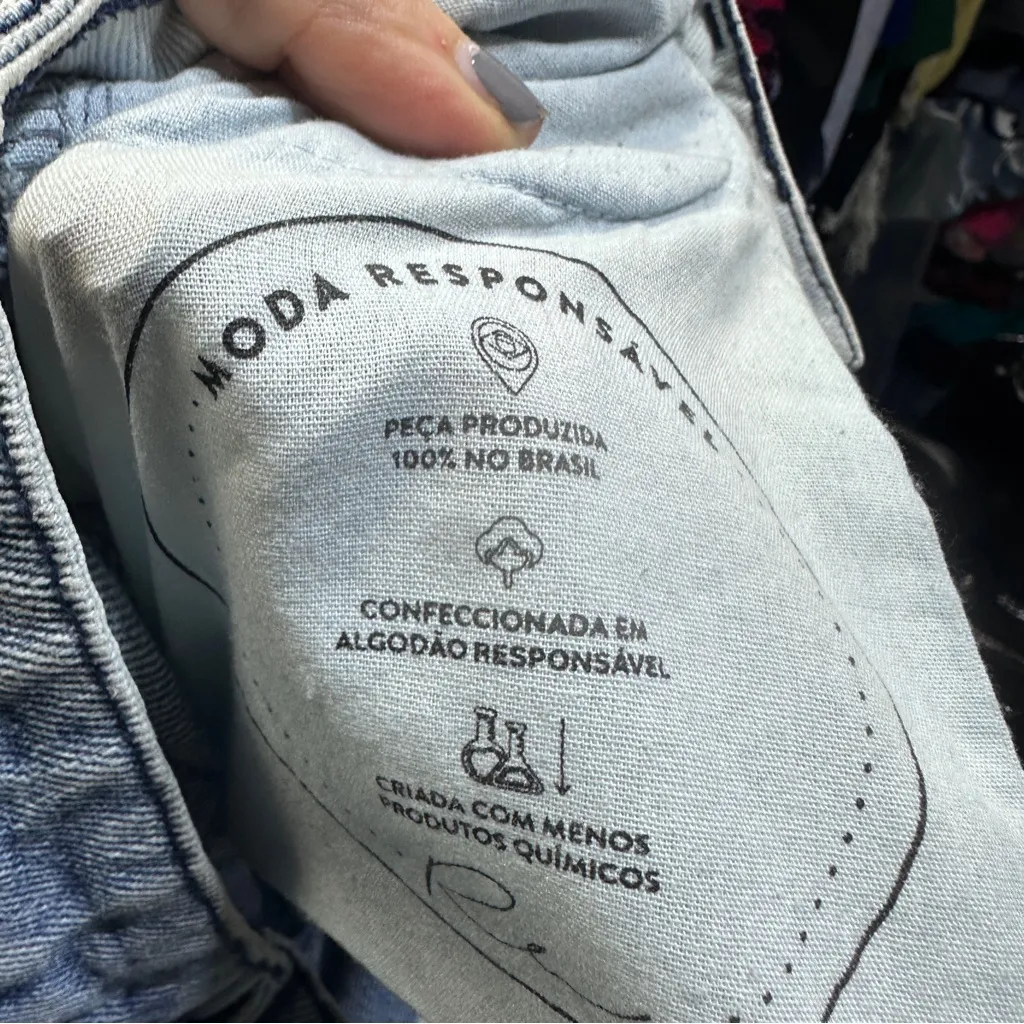 Garfield Distressed Mom Fit Blue Denim Jeans Distressed 42 Euro US 10 - Image 13