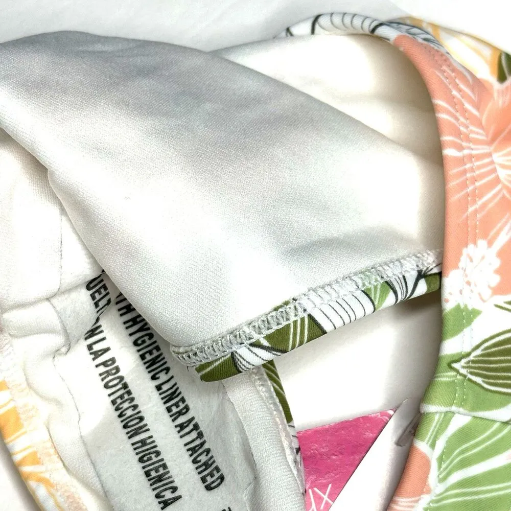 Xhiliration Juniors High Leg Low Waist Floral Tropical Bikini Bottom L 8-10 New! - Image 6