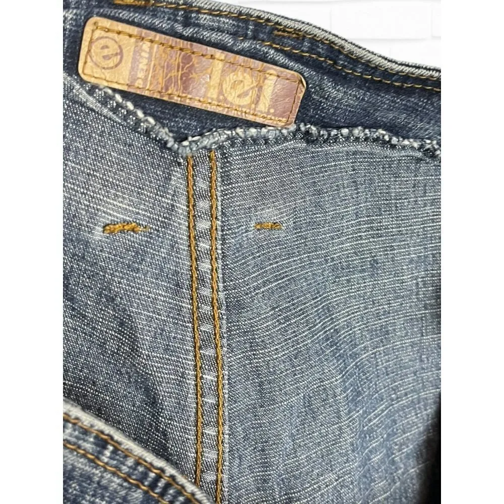 L.E.I Junior's Size 11 Y2K Cut Off Jean Shorts Distressed Denim‎ Pocketless Back - Image 3
