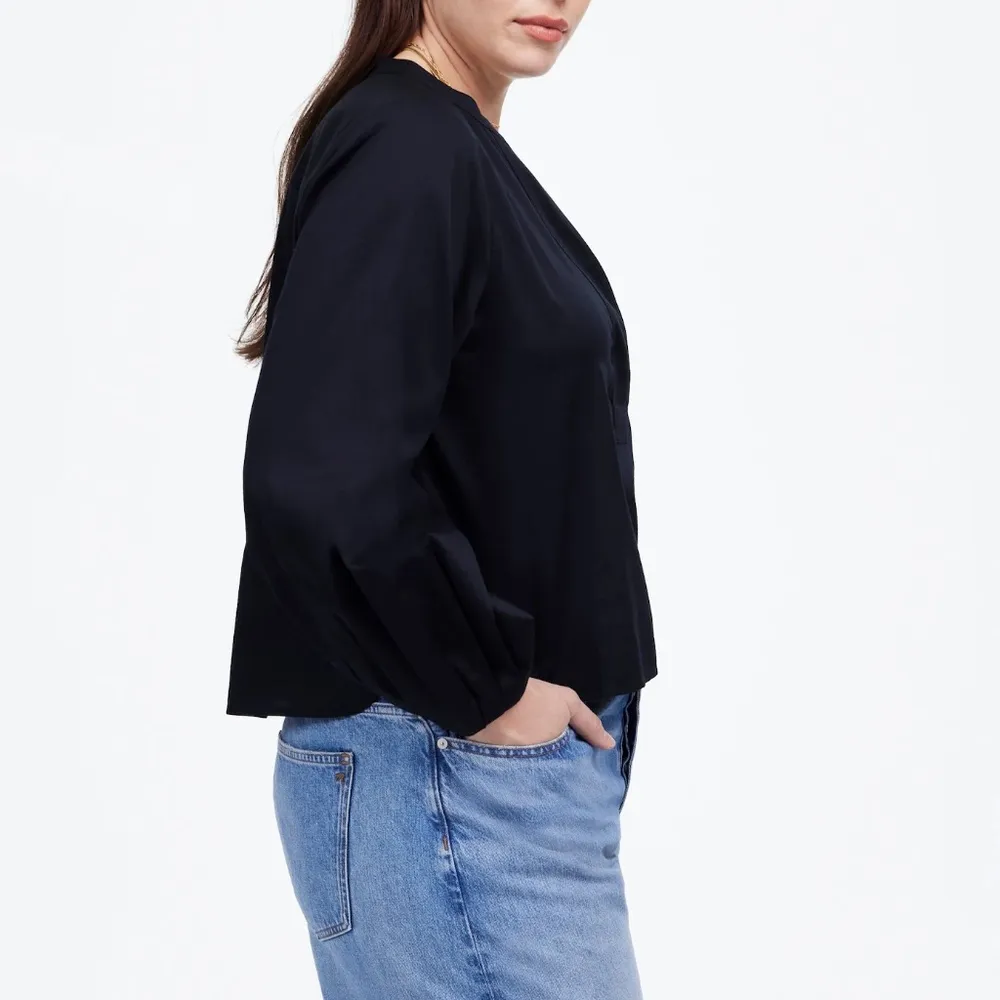 Madewell V-Neck Long-Sleeve Top Size S - Image 3