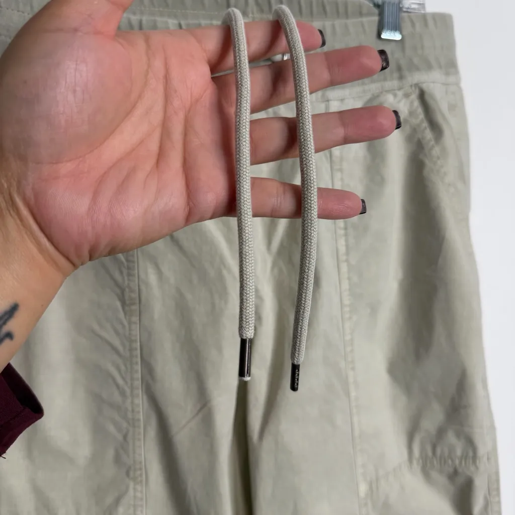 NWOT James Perse Cropped Utility Pant Small Beige Drawstring Waist Casual - Image 8