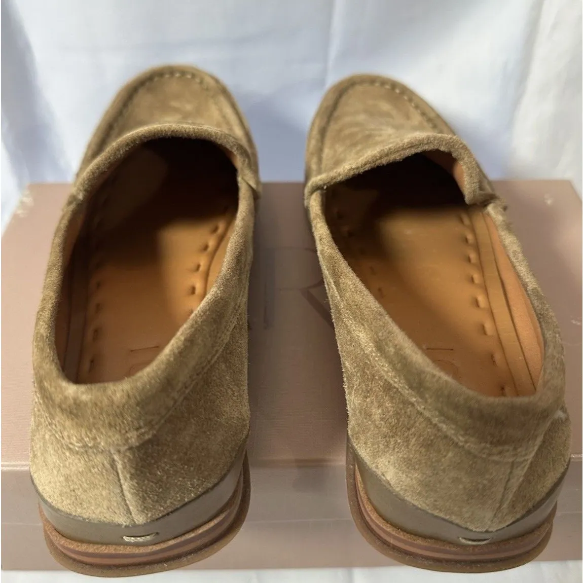 SARTO Franco Sarto Women's A. Gina Moc Toe Classic Loafer Tan Suede Sz 6M - Image 9