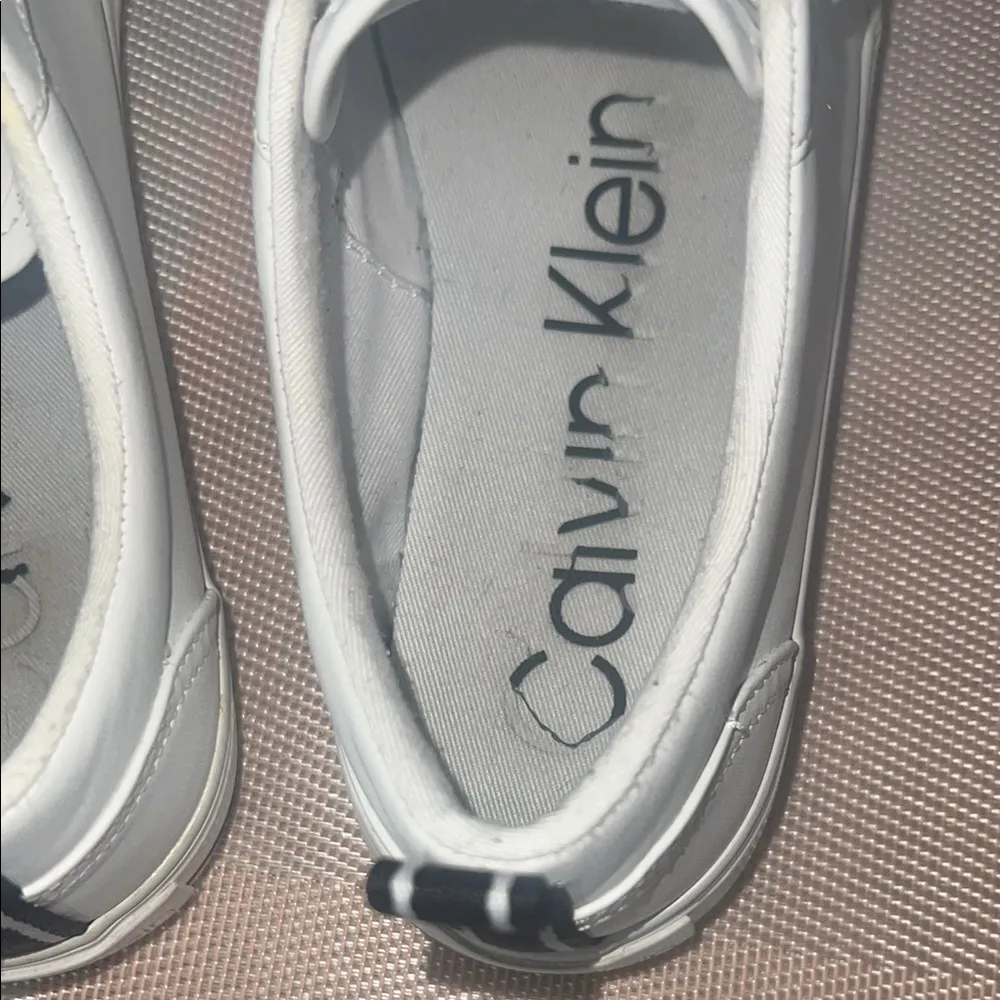 Calvin Klein White Leather Sneakers - Image 5