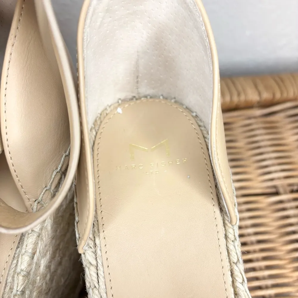 Marc Fisher LTD Adalyn Raffia Espadrille Wedge Size 11 - Image 9