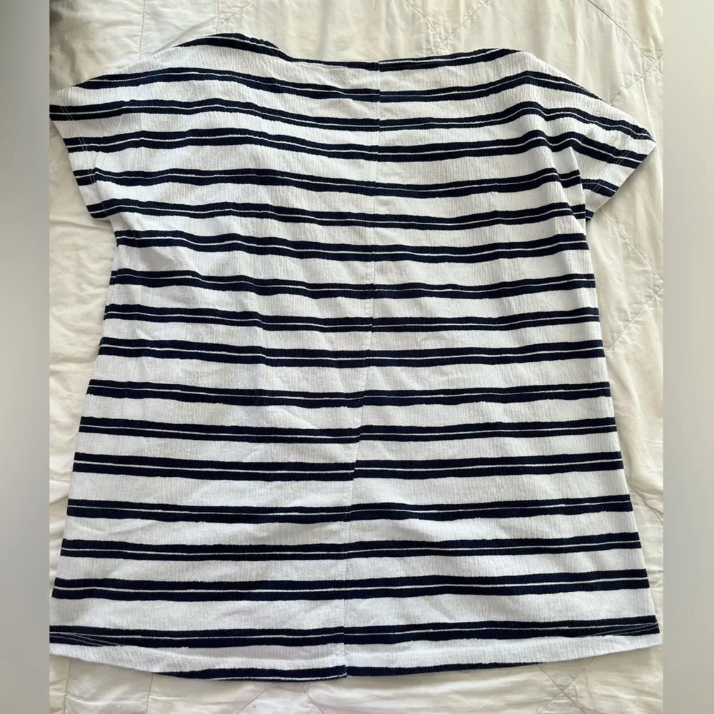Never worn: Lands’ End oversized striped T shirt - Image 5