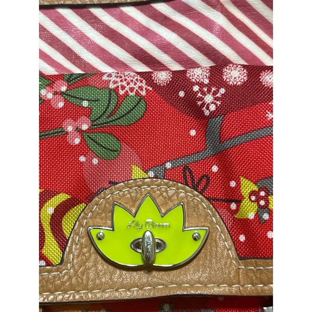 Lily Bloom Red Christmas Crossbody Bag Adjustable Strap Reindeer READ - Image 2