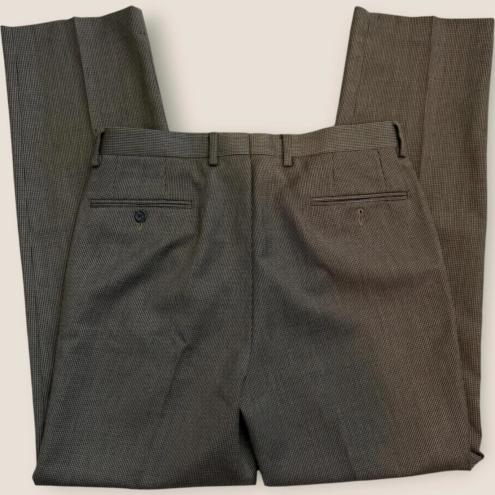 Lauren Ralph Lauren Women's Dress Pants Brown Checked Size 32W 32L - Image 3