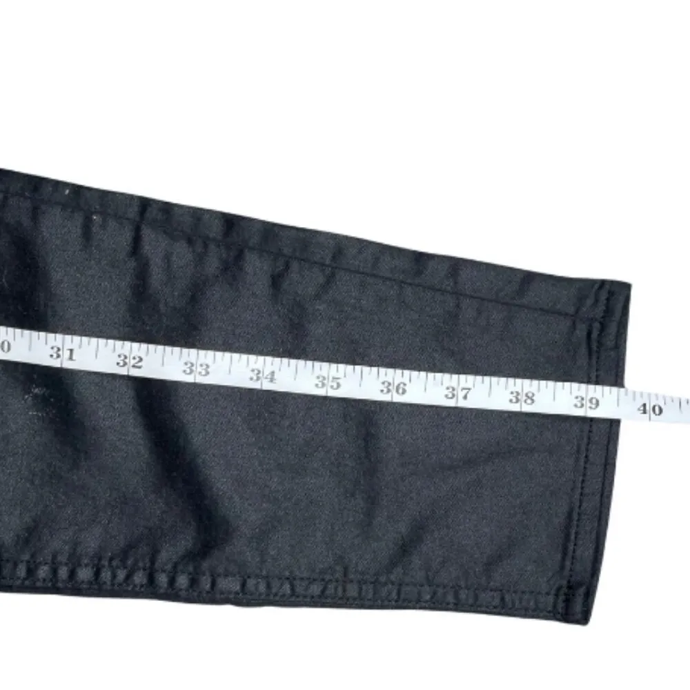 Black Shiny Skinny Superstretch Faux Leather 5 Pocket Jean Pants Plus sz 16 - Image 5