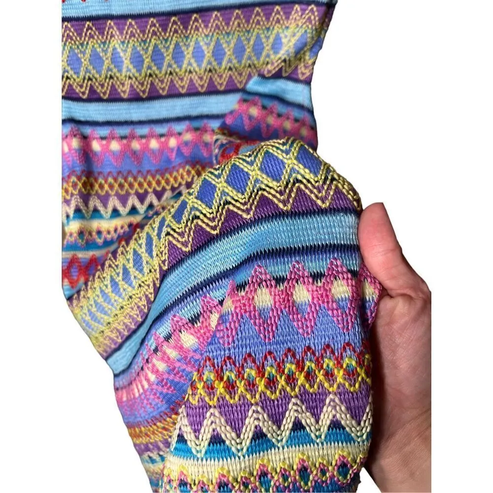 Mags & Pye Embroidered Knit Cut Out Body Con Dress M Pink Size M - Image 5