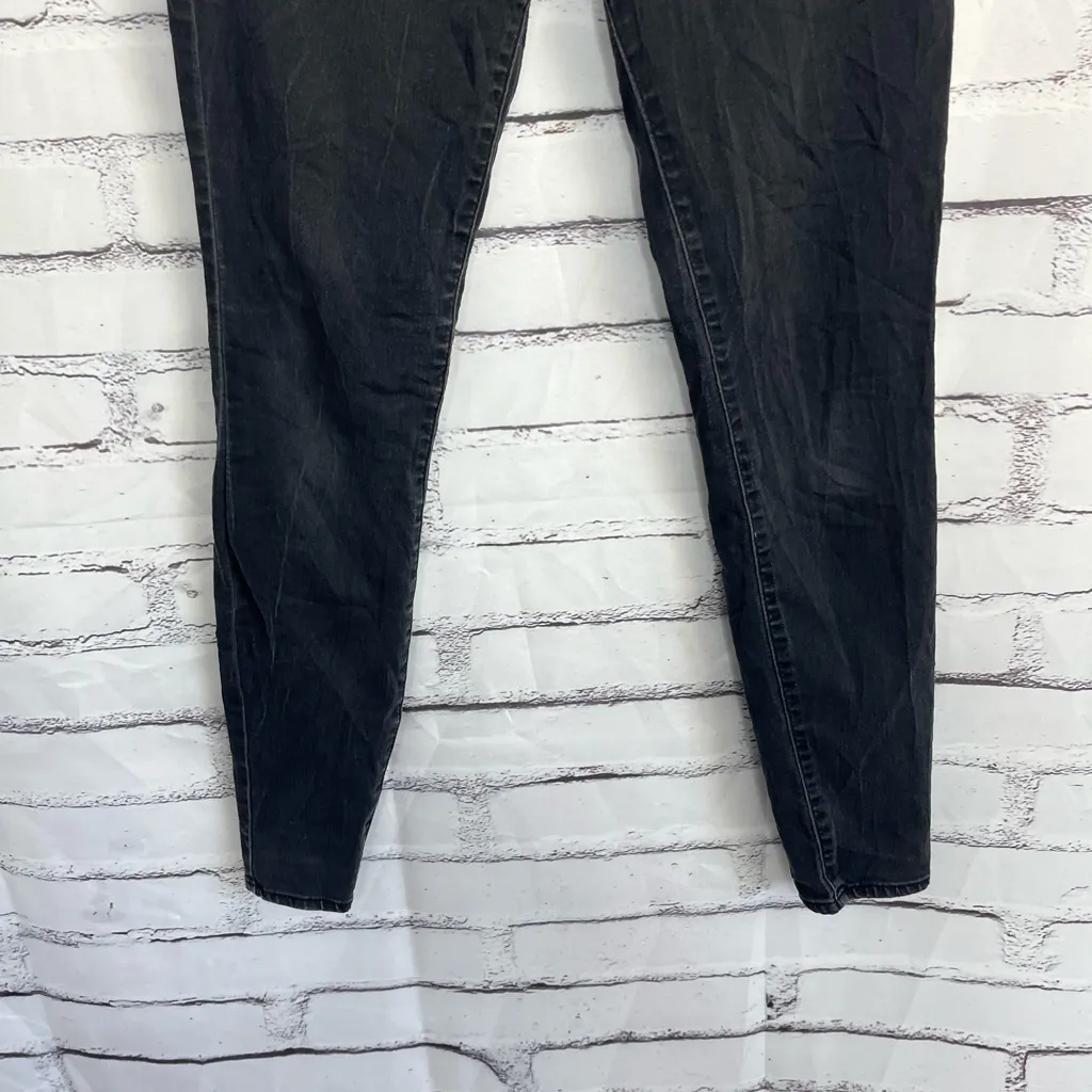 Signature Levi Strauss Mid Rise Skinny Jeans Gray Wash Women’s 0 Stretch Denim - Image 4