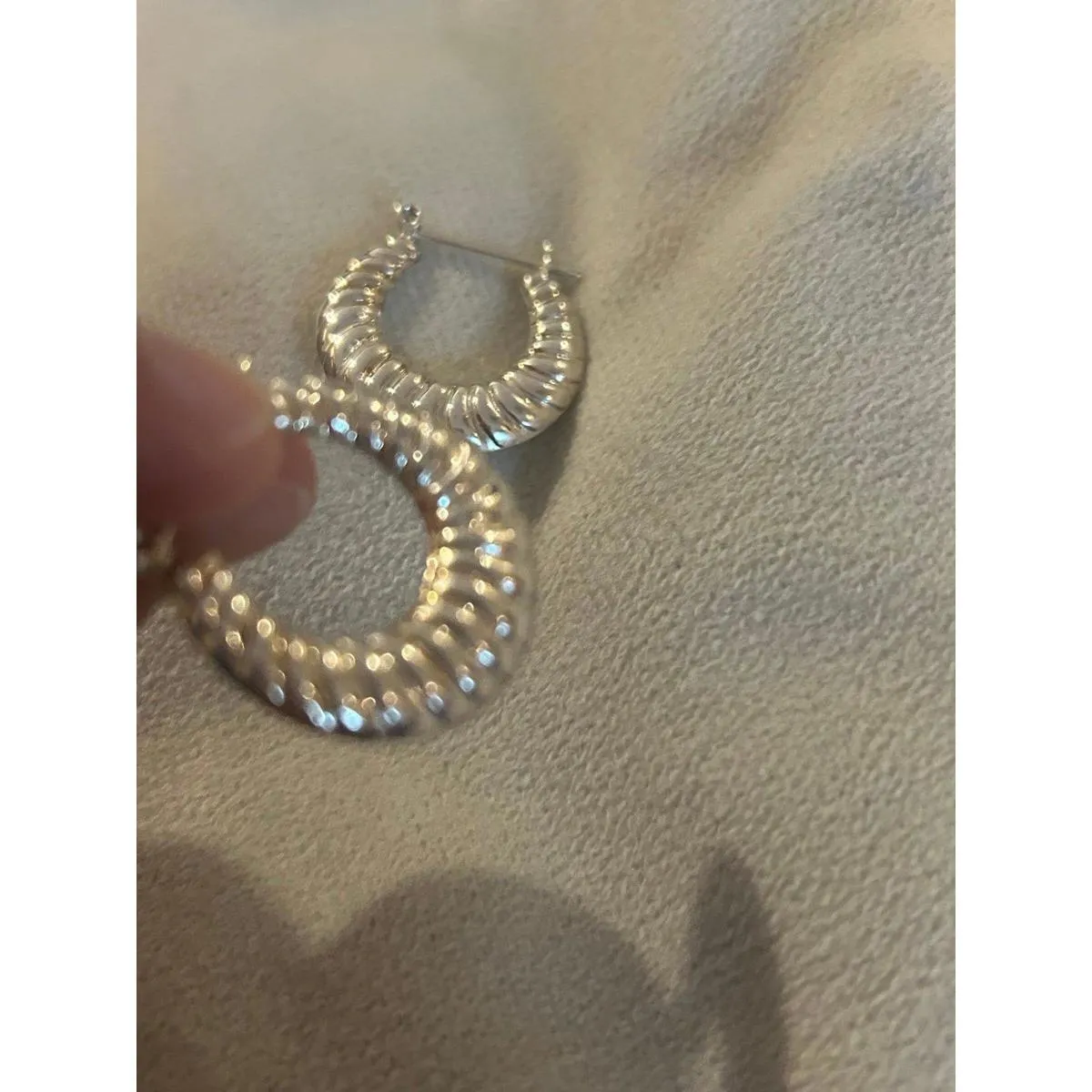 Earrings 925 sterling silver hoops b5 lot - Image 3