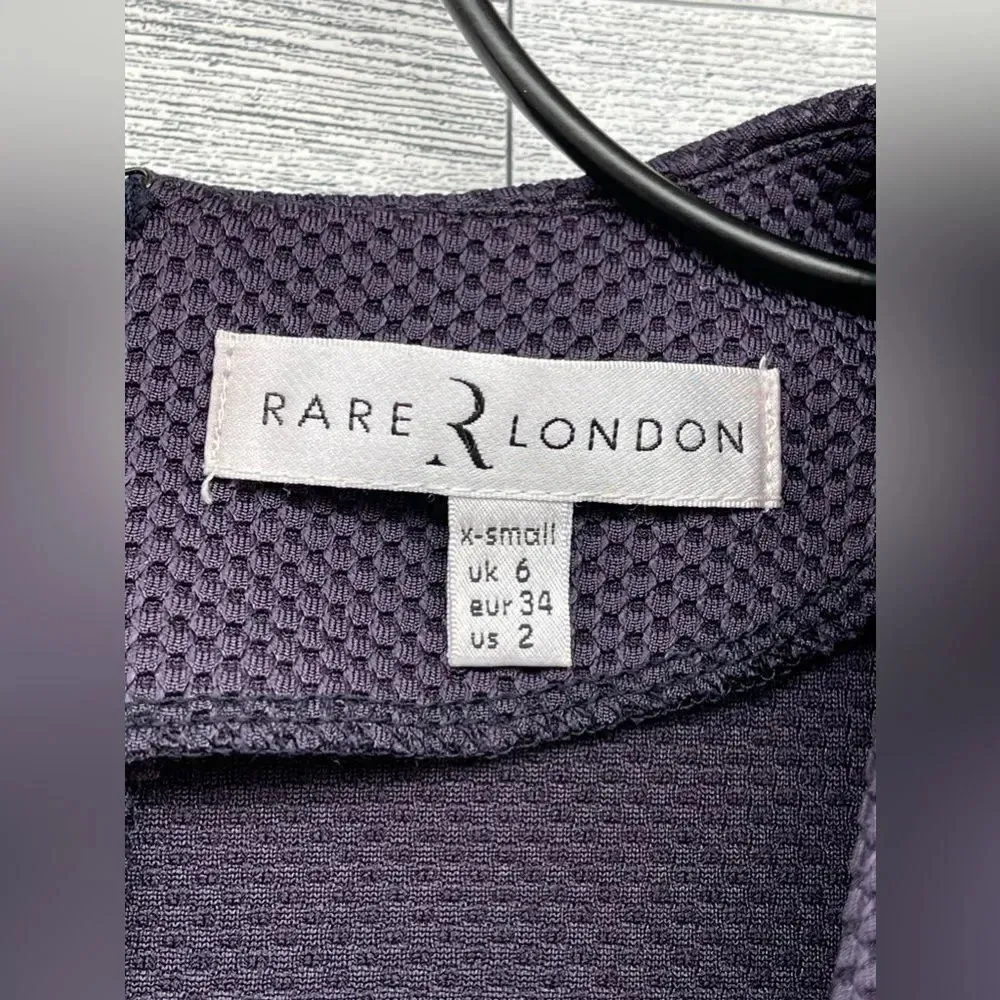 Rare London Navy Deep V-Neck Military Style Dress XS - Image 7
