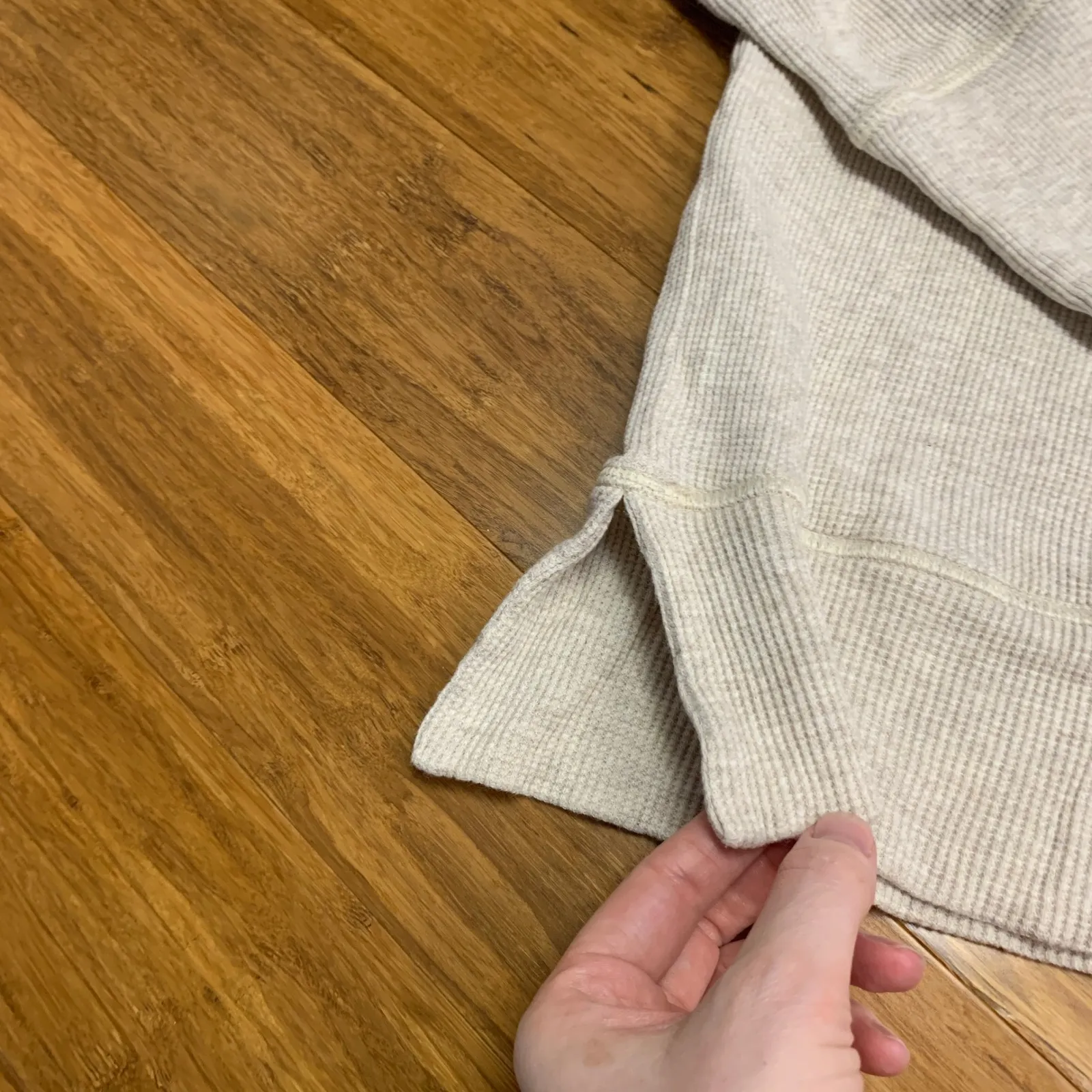 Chicos Zenergy Womens Top Size 16‎ Waffle Knit Long Sleeve Pullover Comfy Casual - Image 3